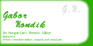 gabor mondik business card